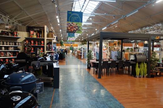 Interior sales area at Bents Garden Centre