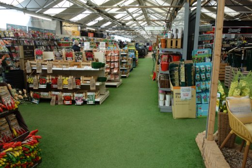 Interior sales area at Charlecote Garden Centre