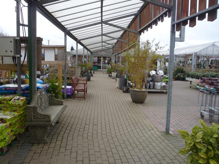 Covered walkway at Rivendell Garden Centre