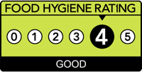 Food Hygiene rating of 4