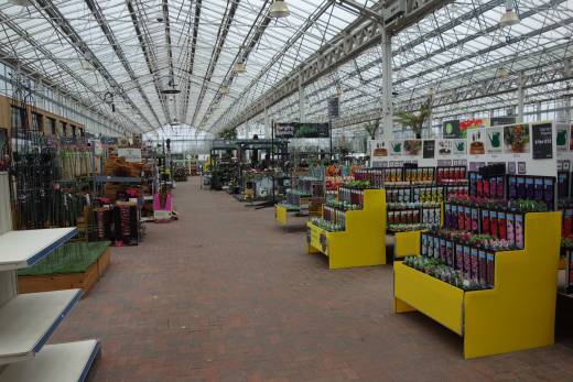 Tender plants in covered area