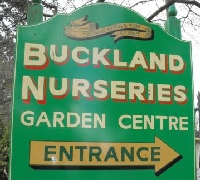 Sign for Buckland Nurseries