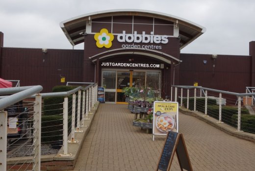Entrance to Dobbies Atherstone