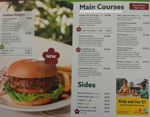 Main Meal Menu Dobbies Royston