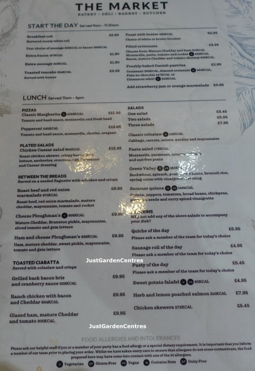 Eatery cafe menu