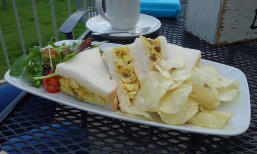 Coronation Chicken sandwich at Gates Garden Centre