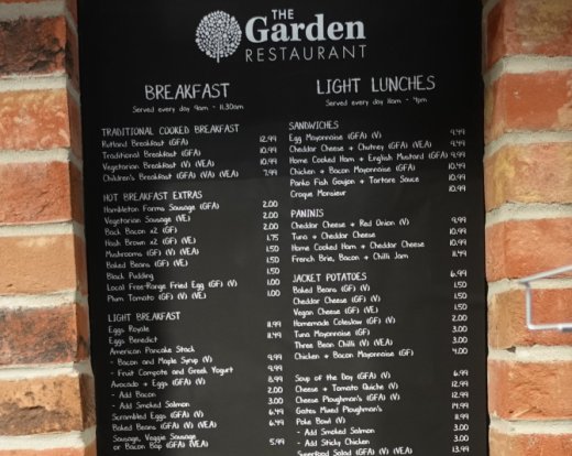 Restaurant menu part 1