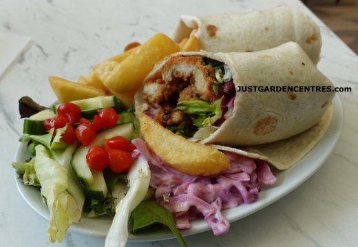 Crispy chicken wraps at Gloucester Garden Centre