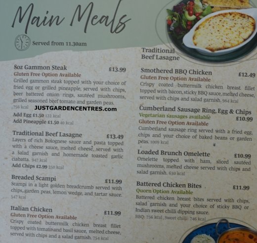 Mains menu