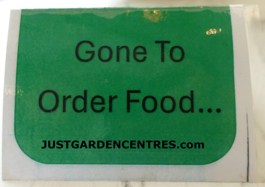Gone to order food notice