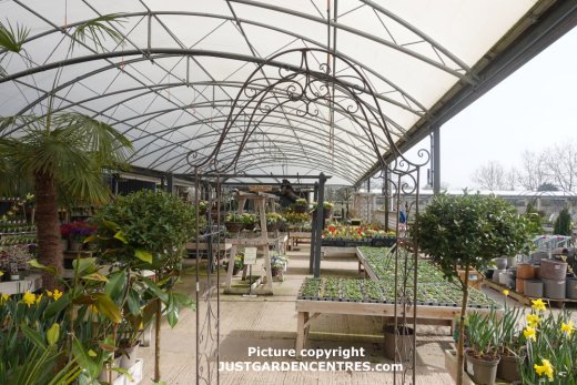 Covered section of plants area