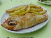 Cheese savoury and chips