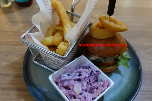 Cheese Burger at Rugby Garden Centre