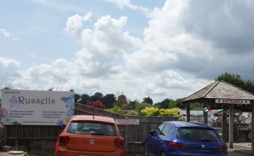 Entrance to Russells Garden Centre