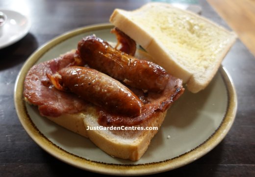Sausage and Bacon Sandwich from St Peters Garden Centre