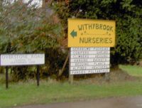 Withybrook Nurseries entrance