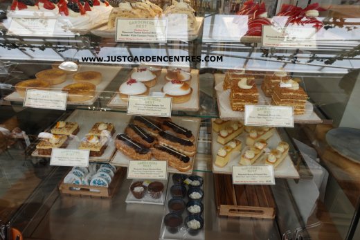 Cakes on offer at Worlds End Garden Centre cafe